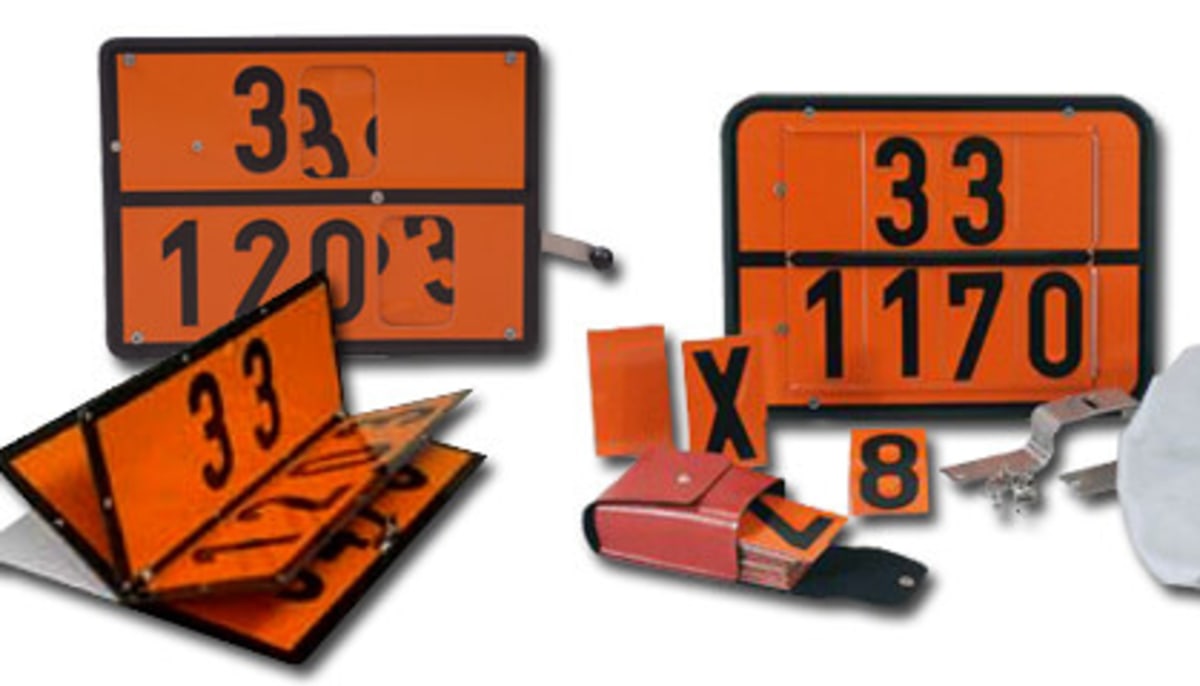 Warntafeln ADR als Kennzeichnung für Gefahrgut kaufen