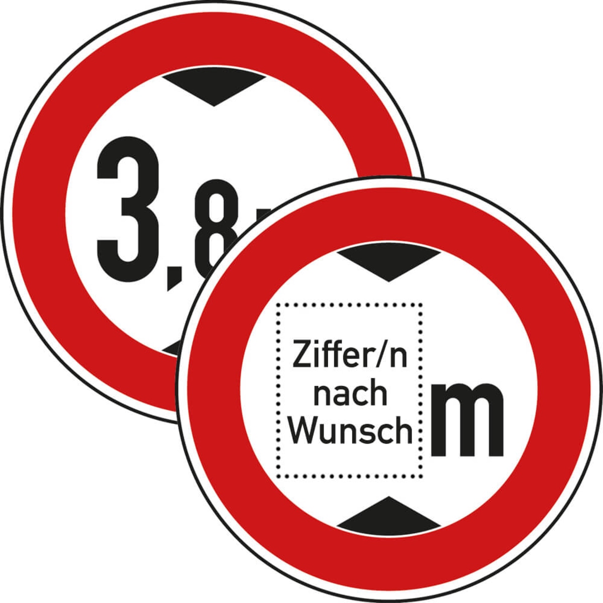 Aufkleber „Max. Durchfahrtshöhe 1,8 M“ – StVO Zeichen Z-265, ⌀ 20 Cm, Wetterfest & UV-beständig