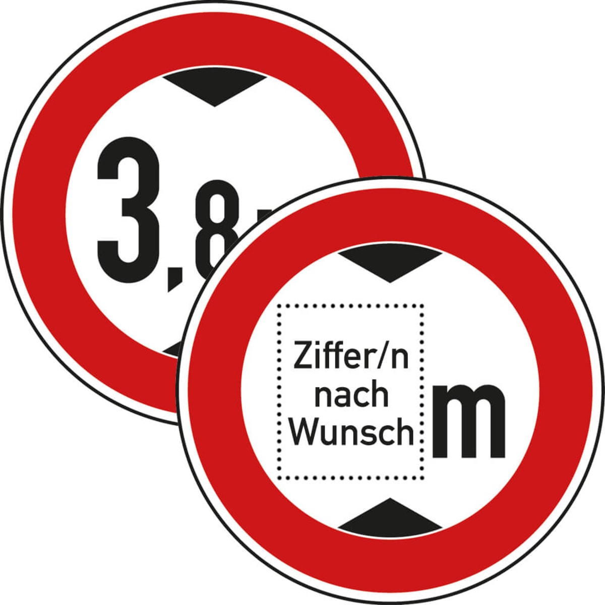 Aufkleber 'max. Durchfahrtshöhe 2,4 M' – 12 Stück, ⌀ 25 Mm, Wasserfest & UV-beständig (StVO Z‑265)
