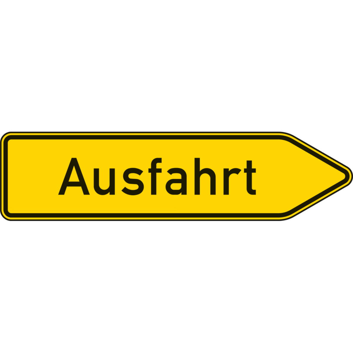 Achtung Ausfahrt Schild A4 (210x297mm