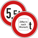 VZ 262 - Verkehrsschild Verbot über tatsächliches Gewicht