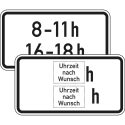 Zeitliche Beschränkung Zusatzschild VZ 1040-31