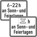 Zeitliche Beschränkung Sonn- und Feiertage VZ 1042-35