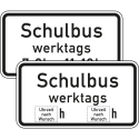 Zusatzzeichen Schulbus Zusatzschild mit VZ 1042-36