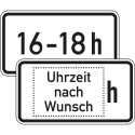 Zusatzzeichen 1040-30 Zeitliche Beschränkung individuell