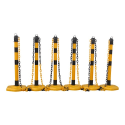 Kettenständer - Kettenpfosten-Set MultiMax: 6 Pfosten + 5 x 3 m Kunststoffkette 