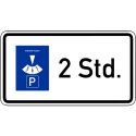 Parkscheibe ...Stunden Zusatzschild VZ 1040-32