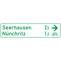 Radwegschild - Tabellenwegweiser