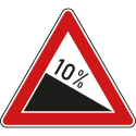 VZ 108: Verkehrsschild Gefälle