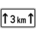 Zusatzschild Auf ... km Zusatzzeichen VZ 1001-31