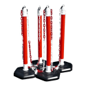 Kettenständer - Kettenpfosten-Set MultiMax: 4 Pfosten + 4 x 3 m Kunststoffkette