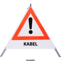Faltsignal - Gefahrenstelle mit Text: KABEL