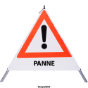 Faltsignal - Gefahrenstelle mit Text: PANNE