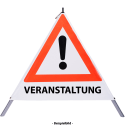 Faltsignal - Gefahrenstelle mit Text: VERANSTALTUNG