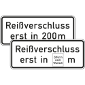 Zusatzschild Reißverschluss erst in 200 m VZ 1005-30