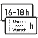 Zusatzzeichen 1040-30 Zeitliche Beschränkung individuell