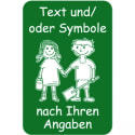 Spielplatzschild mit Text / Symbol nach Ihren Angaben