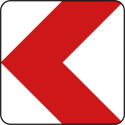 VZ 625-10 Richtungstafeln in Kurven linksweisend