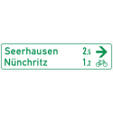 Radwegschild - Tabellenwegweiser