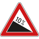 VZ 108: Verkehrsschild Gefälle