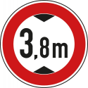 VZ 265 Verkehrsschild Durchfahrtshöhe