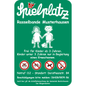 Spielplatzschild mit Text / Symbol nach Ihren Angaben