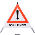 Faltsignal - Gefahrenstelle mit Text: SCHULKINDER