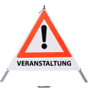 Faltsignal - Gefahrenstelle mit Text: VERANSTALTUNG