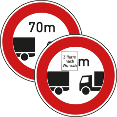VZ 273 Verkehrsschild: Verbot des Fahrens ohne Mindestabstand