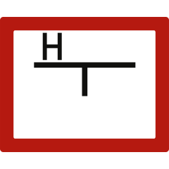Hinweisschild auf einen Unterflurhydranten (A) nach DIN 4066 - zur Selbstbeschriftung Hinweisschild auf einen Unterflurhydranten (A) nach DIN 4066 - zur Selbstbeschriftung