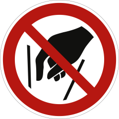 Hineinfassen verboten nach ISO 7010 (P 015) Hineinfassen verboten nach ISO 7010 (P 015)