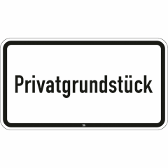 Privatgrundstück - Verkehrsschild VZ 2822