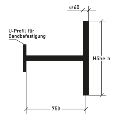 Ausleger für Bandbefestigung - Variante 2