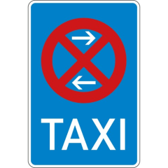 Taxi-Halteverbotsschild VZ 229-31 Taxenstand Mitte Taxi-Halteverbotsschild VZ 229-31 Taxenstand Mitte