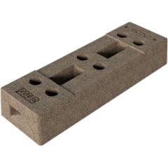 Bauzaunfuß aus Beton, 25 oder 36 kg, mit 4 oder 6 Einstecklöchern Ø 42 mm