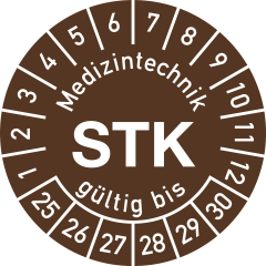 Prüfplaketten - Medizintechnik STK gültig bis ... Prüfplaketten - Medizintechnik STK gültig bis ...