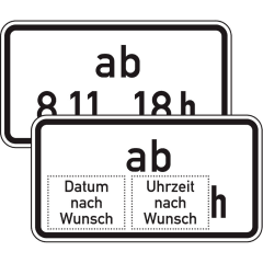 VZ 1040-34 Beschränkung ab einem bestimmten Zeitpunkt VZ 1040-34 Beschränkung ab einem bestimmten Zeitpunkt