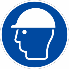 Gebotszeichen - Kopfschutz benutzen nach ISO 7010 (M 014) Gebotszeichen - Kopfschutz benutzen nach ISO 7010 (M 014)