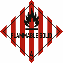Gefahrgutetiketten Klasse 4.1 - Flammable Solid Gefahrgutetiketten Klasse 4.1 - Flammable Solid