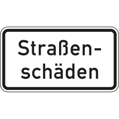 Straßenschäden - Verkehrsschild VZ 1007-34 Straßenschäden - Verkehrsschild VZ 1007-34