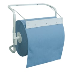 Papierabroller CLEANO zur Wandmontage mit blauer Papierrolle