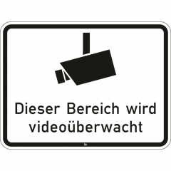 Dieser Bereich wird videoüberwacht - Verkehrsschild VZ 2842