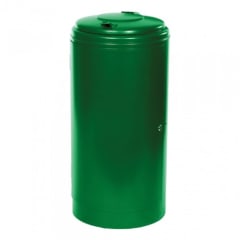 Grüner Rastplatz-Wertstoffsammler mit abschließbarem Stahldeckel und 120 Liter Fassungsvermögen