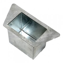 Aschereinsatz aus Metall für Stand-Abfallbehälter mit abgeschrägter und gewölbter Abdeckhaube