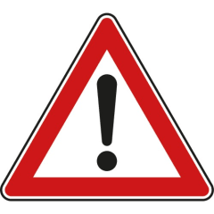 AUA SIGNALETIQUE Warnschild „Achtung“ – Aus Hart-PVC 1,5 Mm, 143x200 Mm, UV-bedruckt