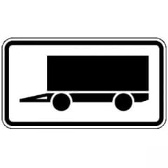Verkehrsschild Kennzeichnung von Parkflächen, auf denen Anhänger auch länger als 14 Tage parken dürfen, Symbol eines Anhängers