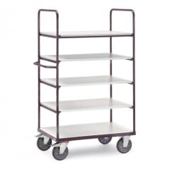 ESD-Etagenwagen mit 5 Böden - Gesamthöhe 1800 mm - Tragkraft 500 kg