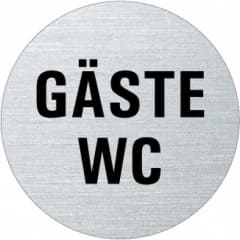 Textschild - Gäste-WC (rund) Textschild - Gäste-WC (rund)