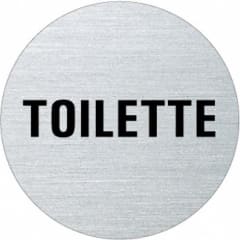 Textschild - Toilette (rund)