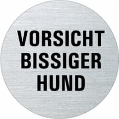 Textschild - Vorsicht bissiger Hund